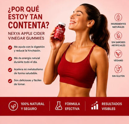 Gummies Detox de Vinagre de Manzana - Reduce barriga y vuelve a sentirte ligera este verano