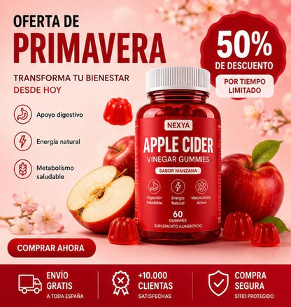 Gummies Detox de Vinagre de Manzana - Reduce barriga y vuelve a sentirte ligera este verano